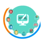 html code play android application logo